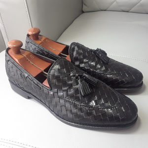 Allen Edmonds PALM BEACH Men 11B Black Weave Leath